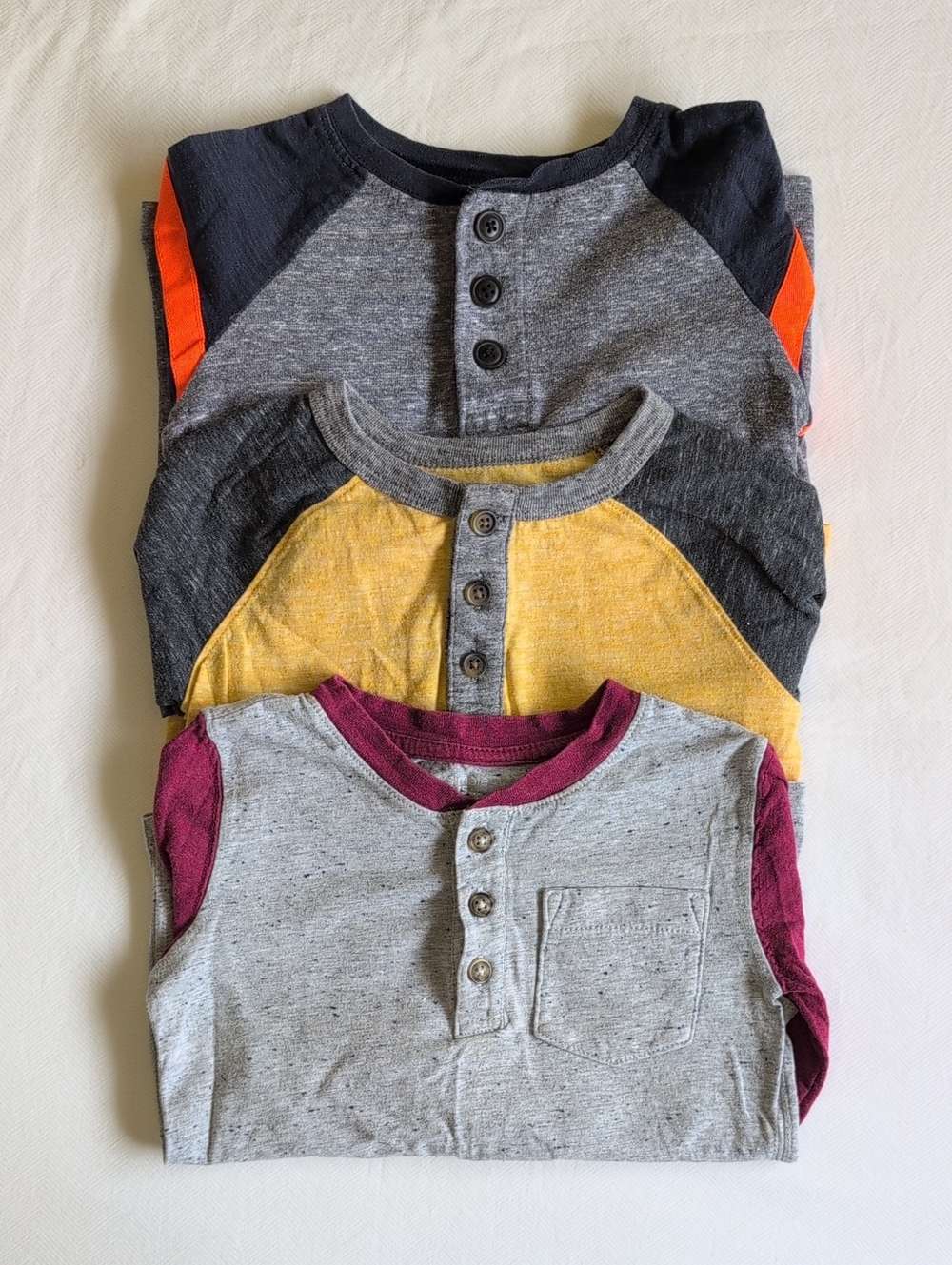 Toddler Boy Henley Raglan Shirts Bundle (3-Pack) Size 3T - Old Navy, OshKosh